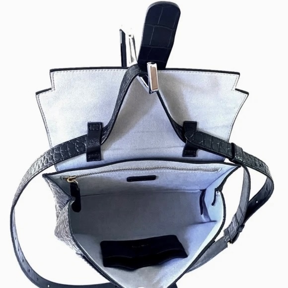 SENREVE Aria Black Leather Croc-Embossed Belt Bag New With Tags - Picture 12 of 16